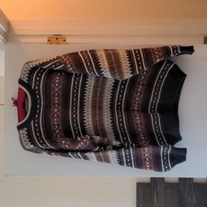 Vintage Fair Isle oversized striped patterned sweater